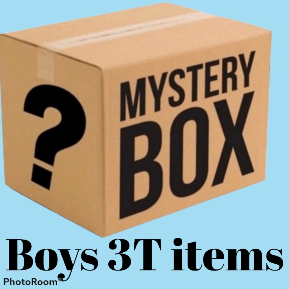 BOYS Toddler👦 Mystery Box Sz 3&4📦 variety of toys / games clothes etc